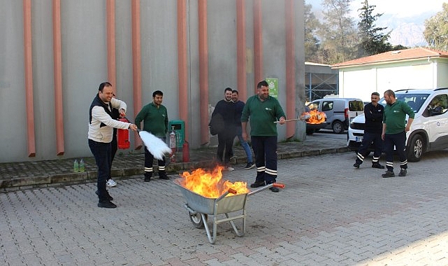 manavgat ve kemerde yangin sondurme tatbikati